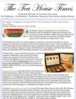 Davidson's Organics featured in The Tea House Times December 2014 edition